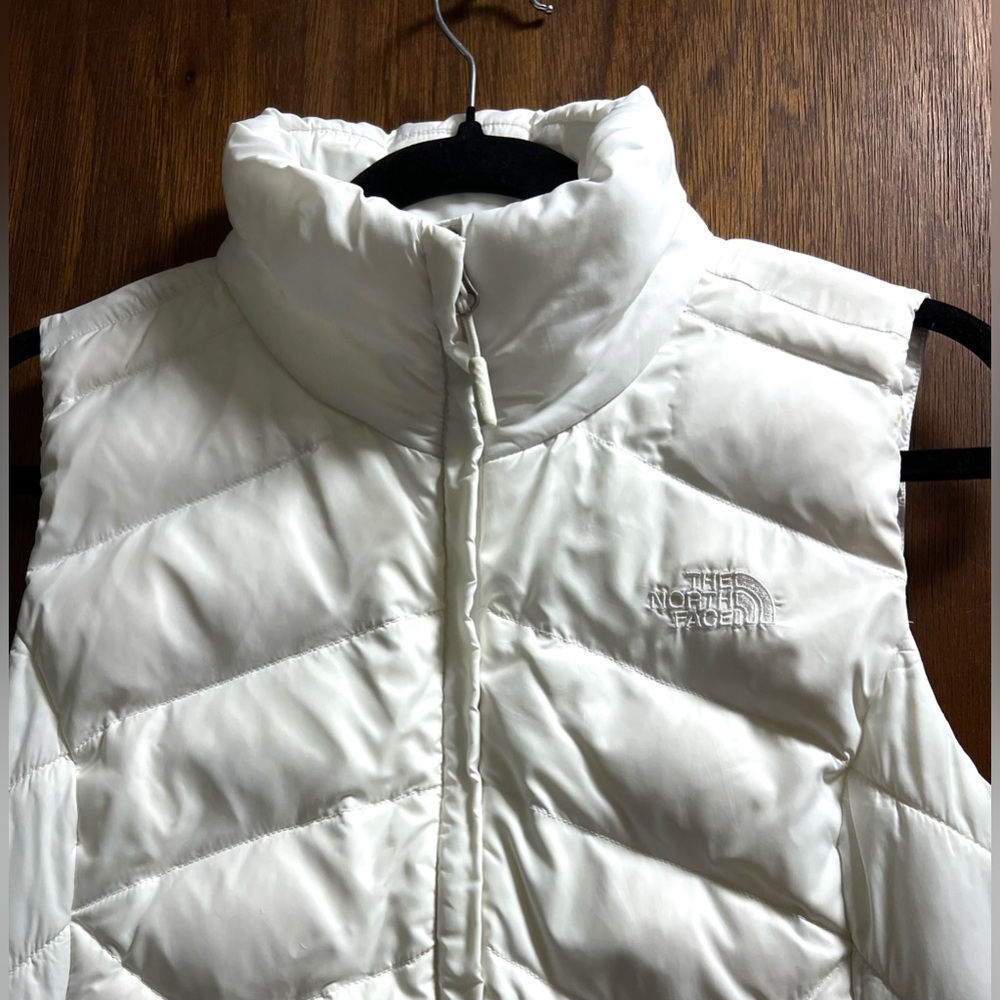 The North Face White Quilted Aconcagua 550 Goose Down Vest Outdoor Winter WARM - Picture 5 of 12